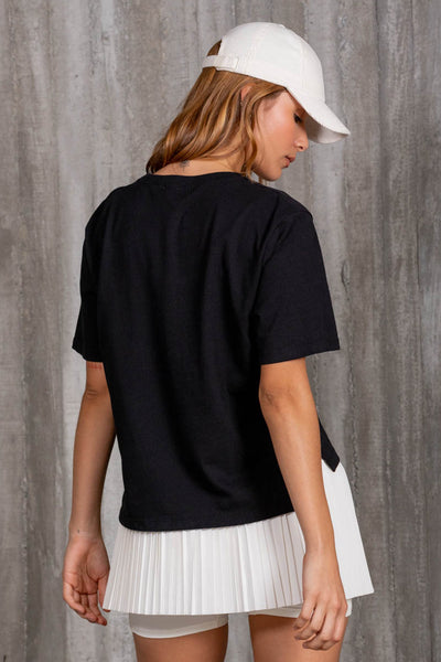 Camiseta Boxy Negra Equilibrio