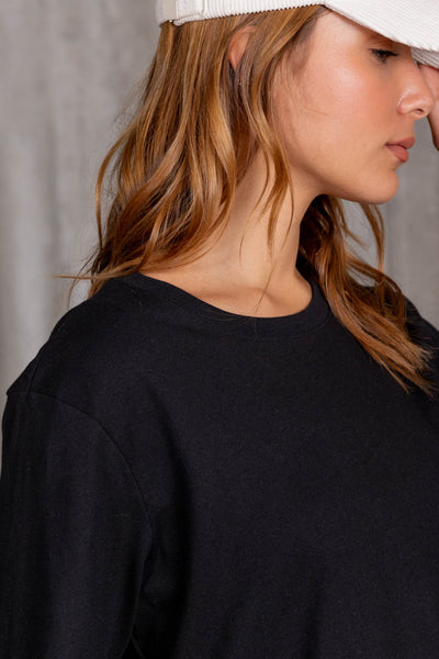 Camiseta Boxy Negra Equilibrio