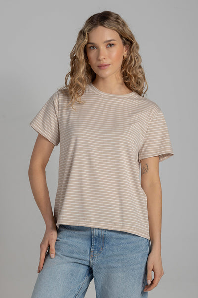 Camiseta Rita Rayas Kaki