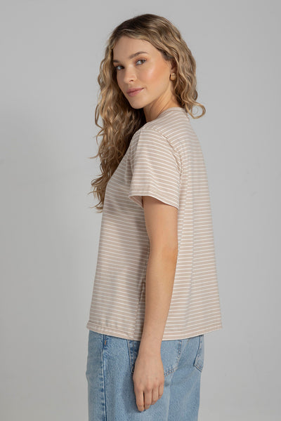 Camiseta Rita Rayas Kaki
