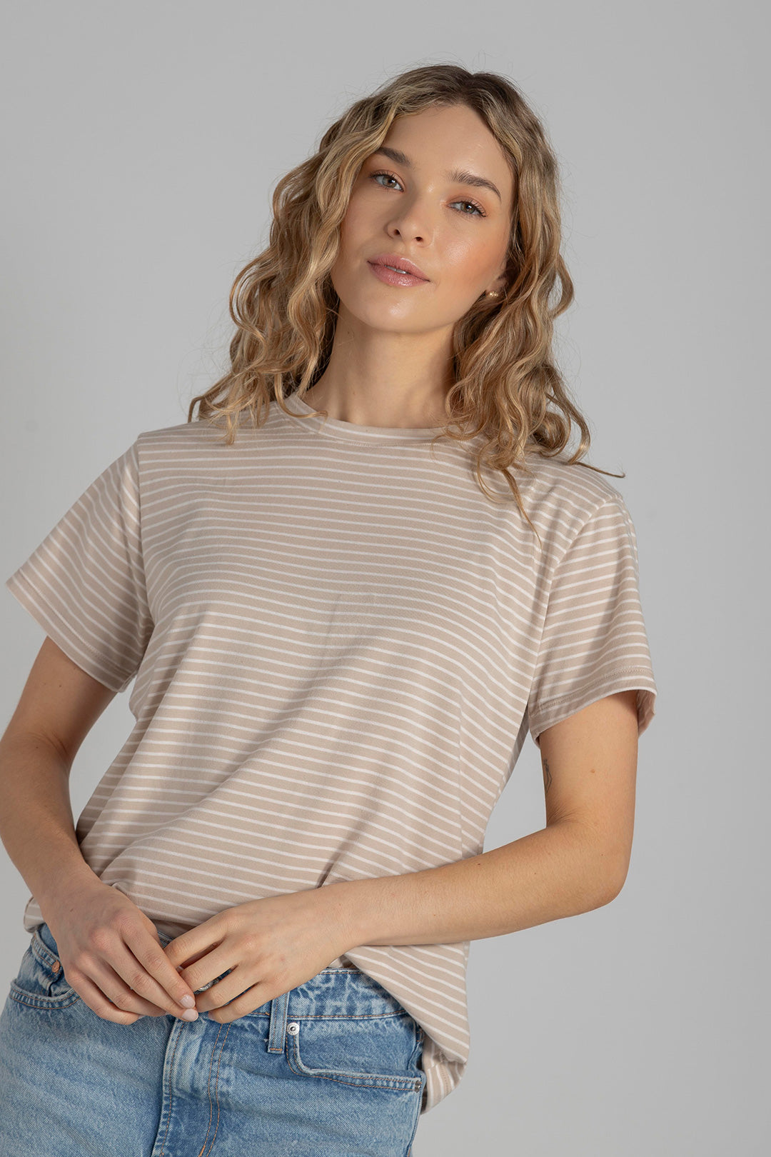 Camiseta Rita Rayas Kaki