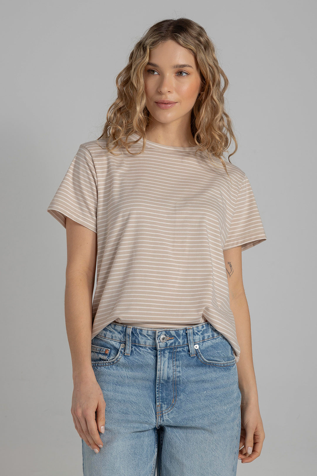 Camiseta Rita Rayas Kaki