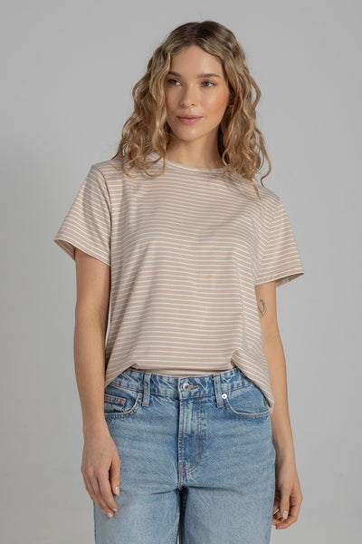 Camiseta Rita Rayas Kaki