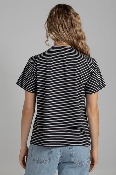 Camiseta Rita Rayas Negra