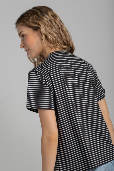 Camiseta Rita Rayas Negra