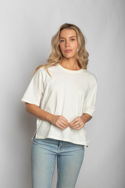 Camiseta Boxy Marfil