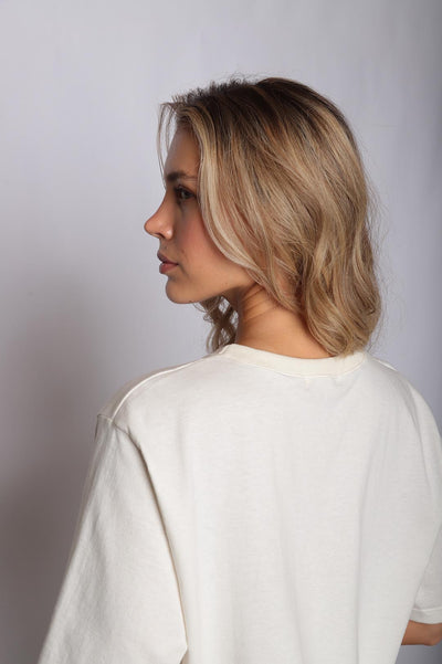 Camiseta Boxy Marfil