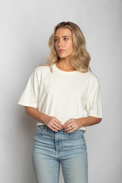 Camiseta Boxy Marfil