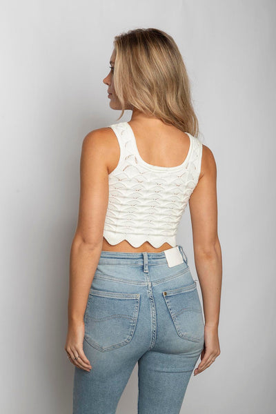 Croptop Tejido Marfil