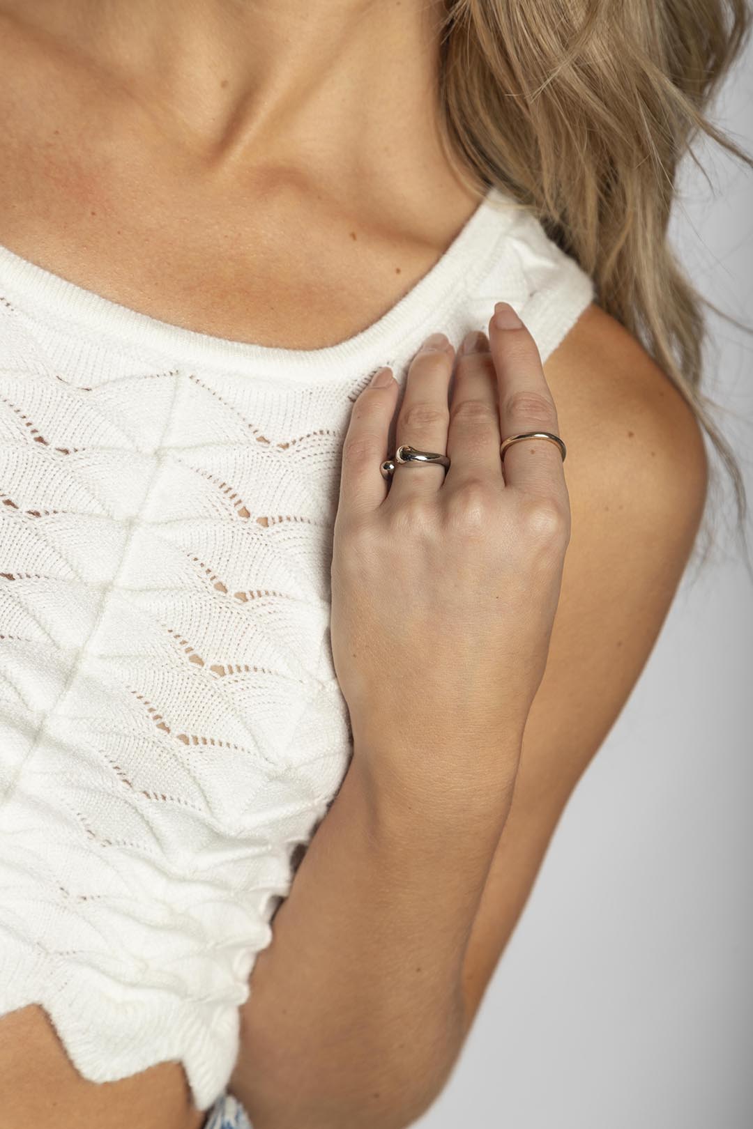 Croptop Tejido Marfil