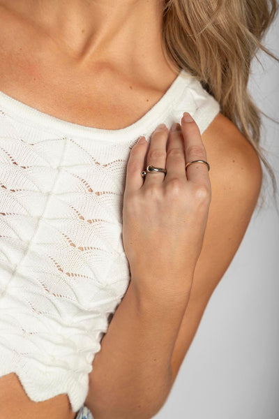 Croptop Tejido Marfil