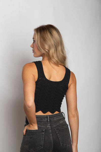 Croptop Tejido Negro