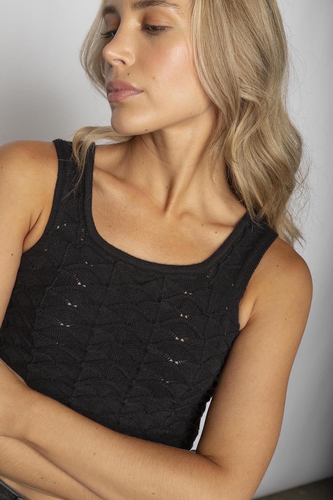 Croptop Tejido Negro