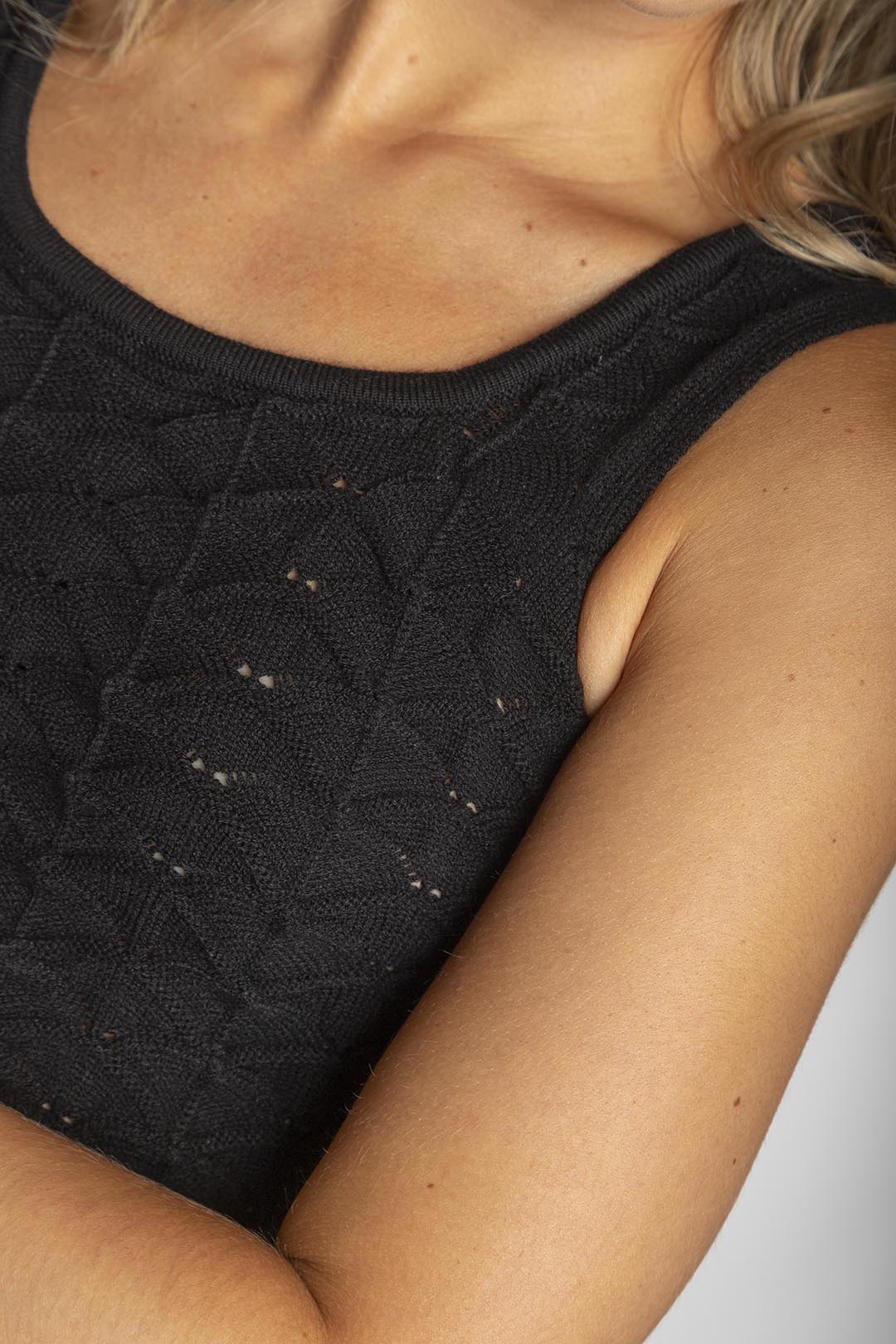 Croptop Tejido Negro