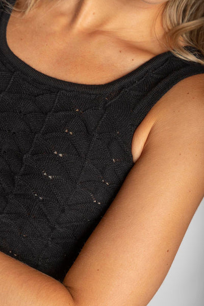 Croptop Tejido Negro